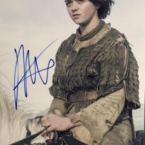 Authentic Maisie Williams signed 8x10 photo as Arya Stark from Game of Thrones